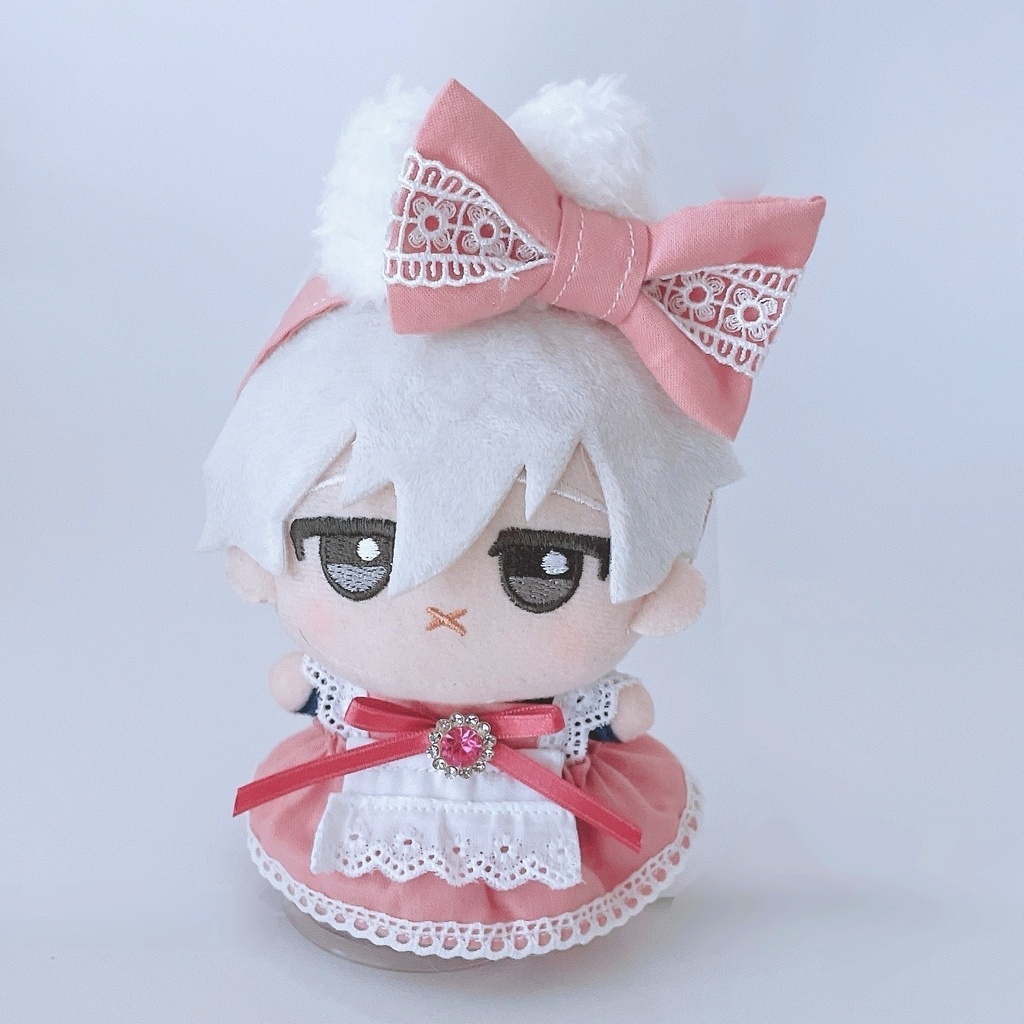 【6色】ぬい服/10~12cm(ちびぐるみサイズ)/うさ耳付きメイド服