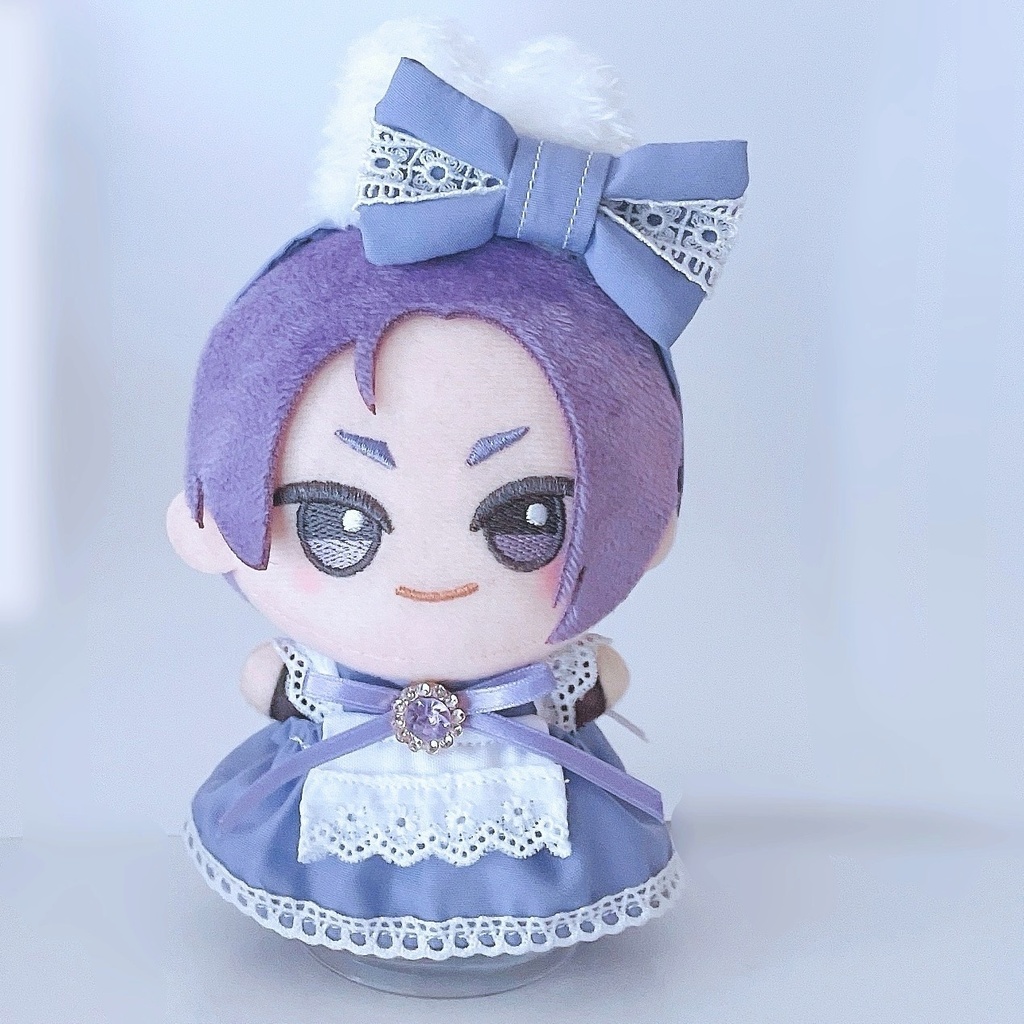 【6色】ぬい服/10~12cm(ちびぐるみサイズ)/うさ耳付きメイド服