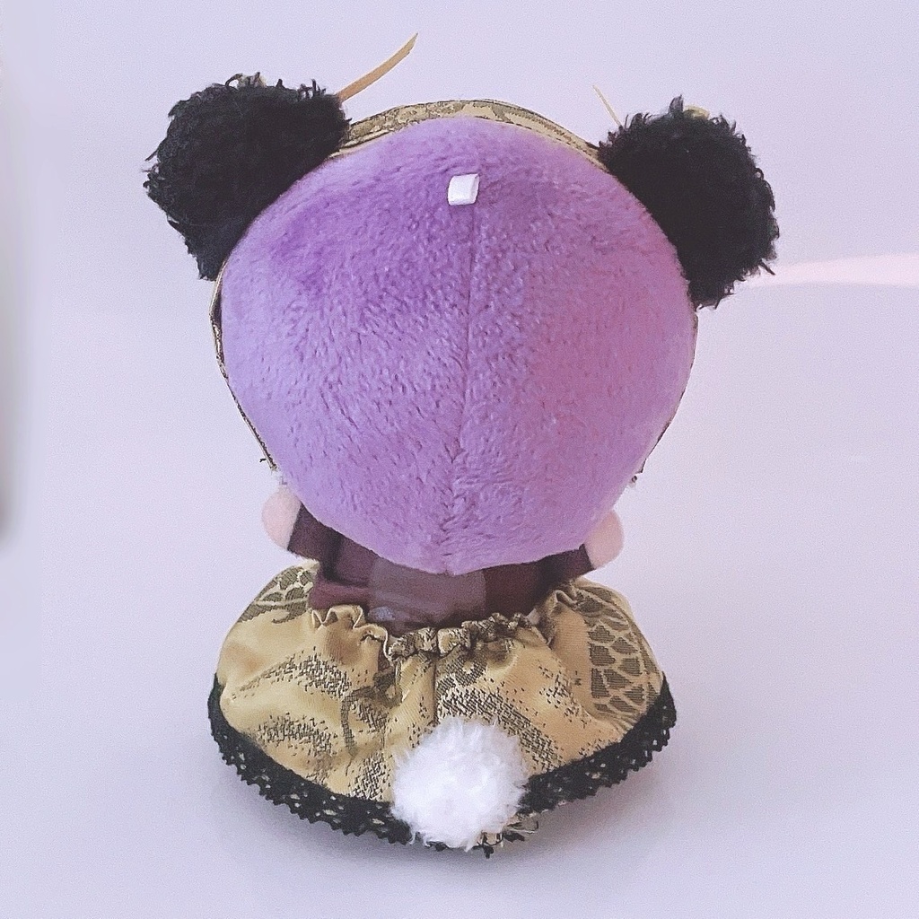 【6色】ぬい服/ちびぐるみサイズ/パンダ耳チャイナドレス/10-12cm/チャイナ服