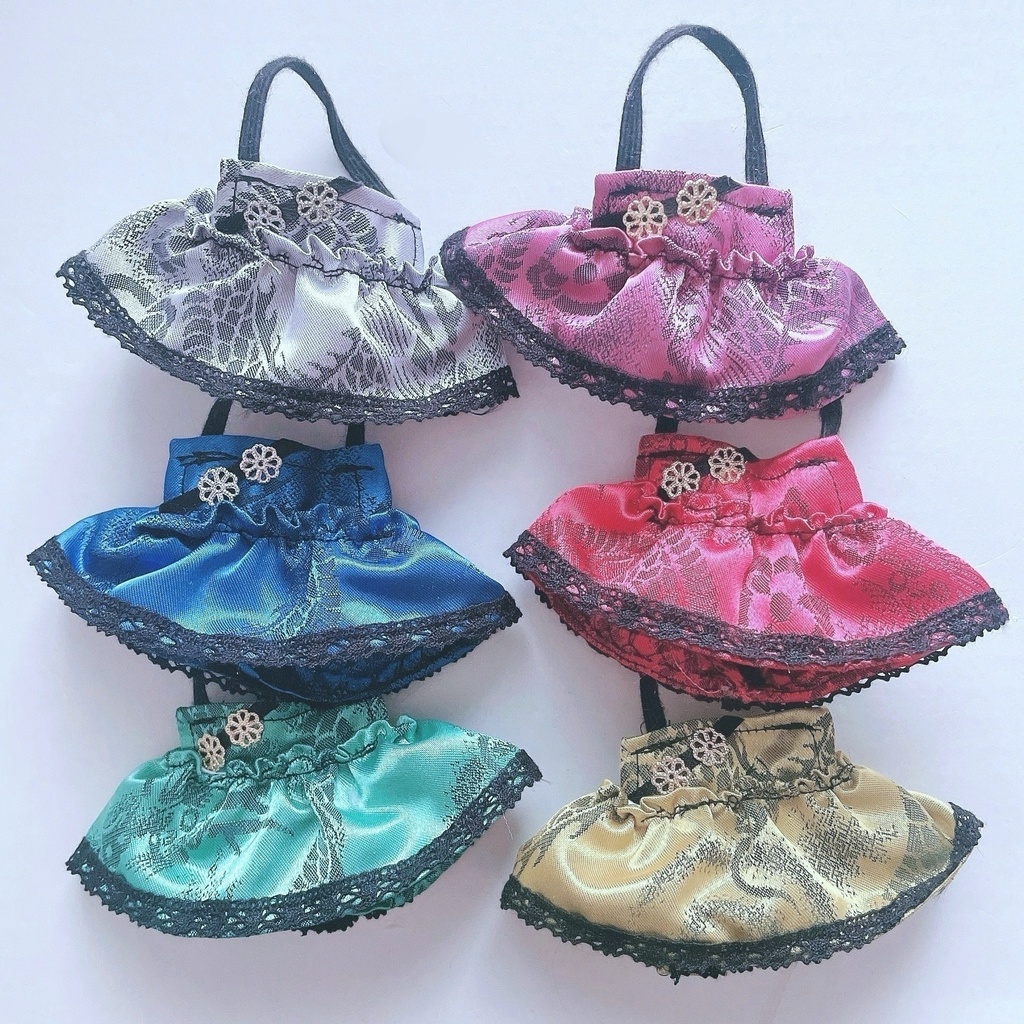 【6色】ぬい服/ちびぐるみサイズ/パンダ耳チャイナドレス/10-12cm/チャイナ服