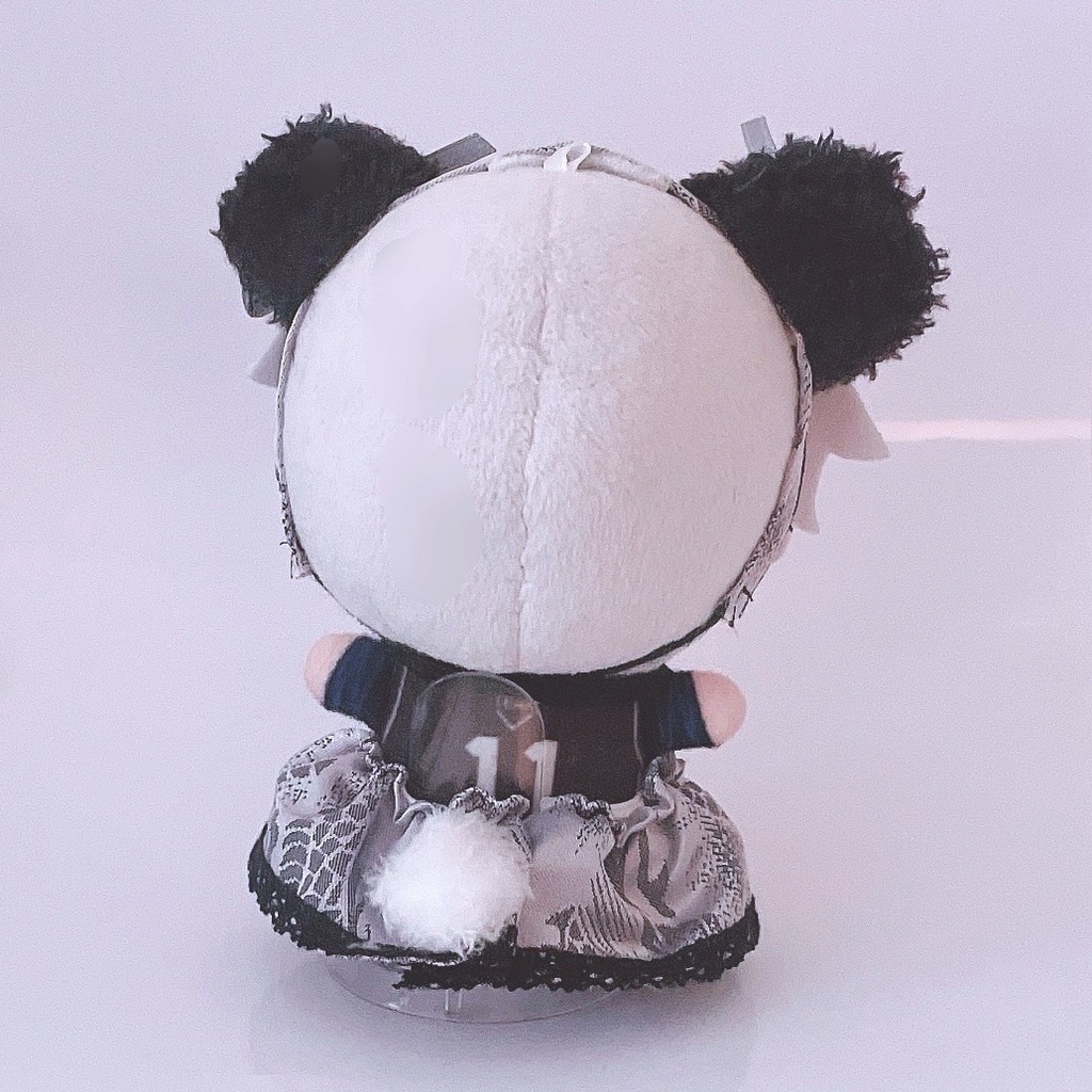 【6色】ぬい服/ちびぐるみサイズ/パンダ耳チャイナドレス/10-12cm/チャイナ服