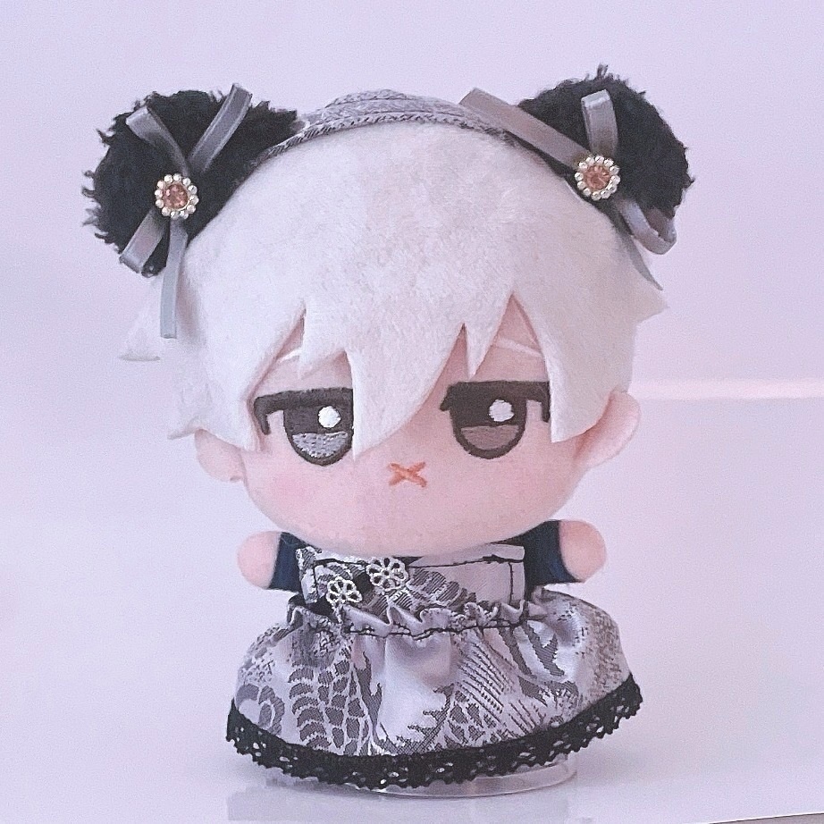 【6色】ぬい服/ちびぐるみサイズ/パンダ耳チャイナドレス/10-12cm/チャイナ服