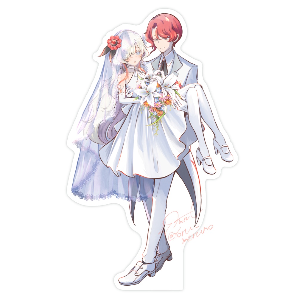 【非公式】夜河世界×匂阪颯(あねもす) アクリルスタンド〜Wedding風 ver.〜