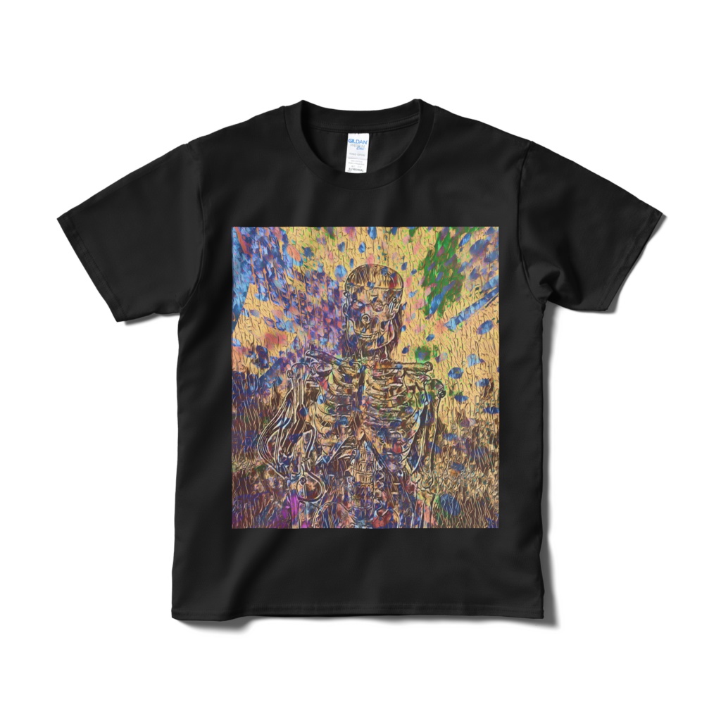 Tシャツ　skull　ブラック