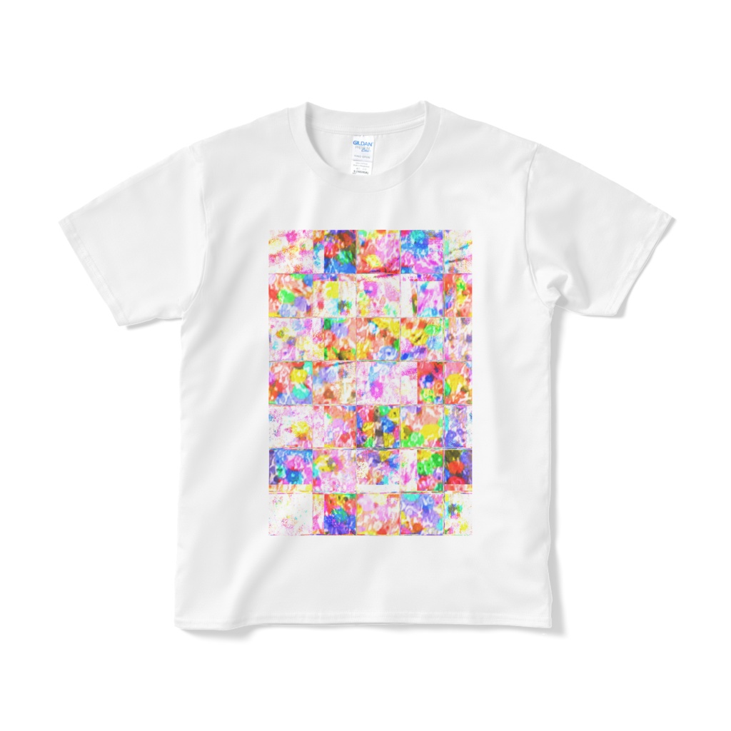 Tシャツ　Flower puzzle　ホワイト