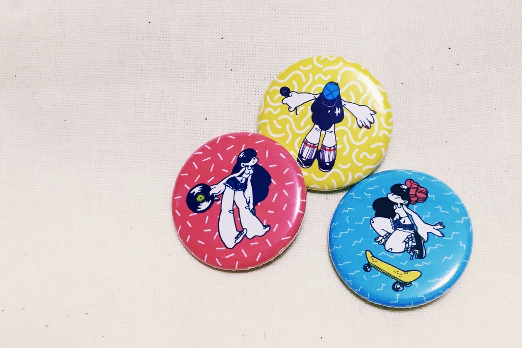 ★POP GIRL 缶バッチ★　32mm