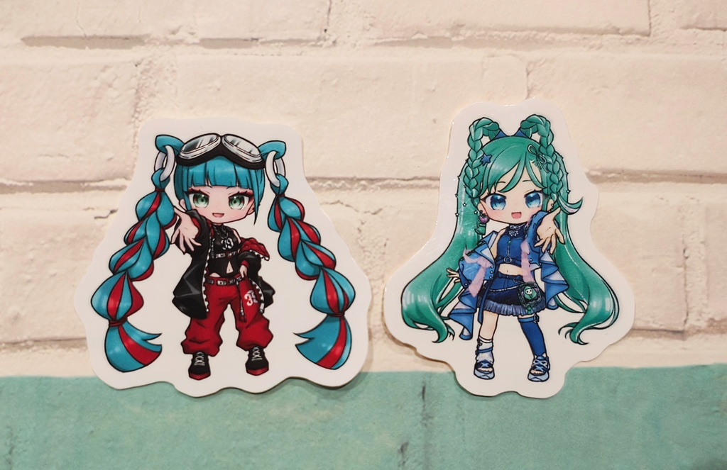 オリジナルステッカー(HEROミク・織姫ちゃん)
