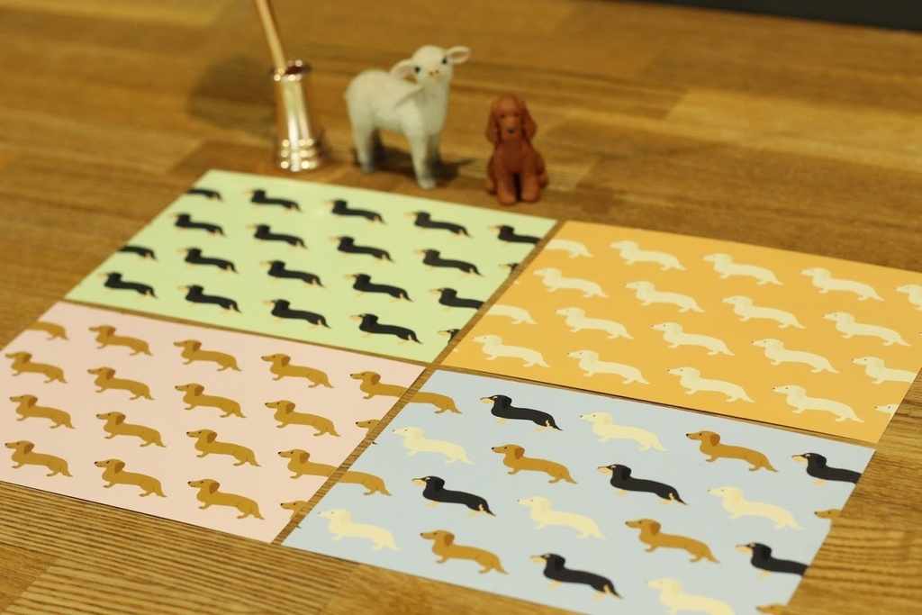 ダックスポストカード4枚セット