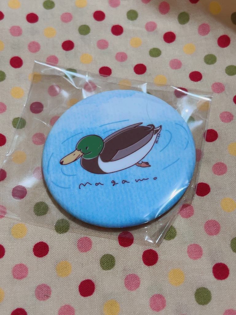 マガモ缶バッジ