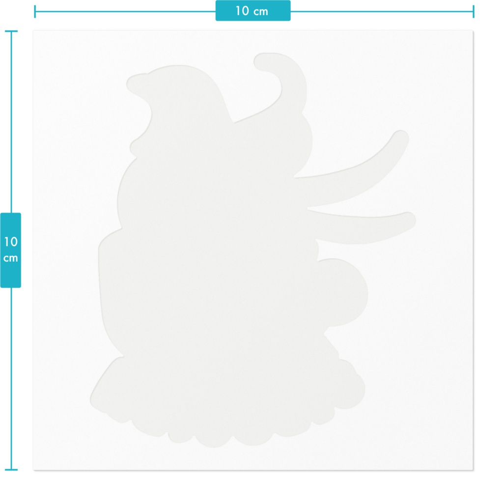 鳩カフェステッカー(白)