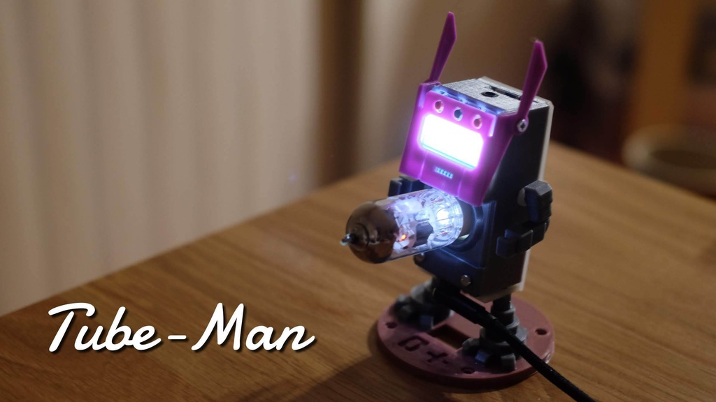 Tube-Man液晶反転基板専用フェイスパーツ（STLデータ）