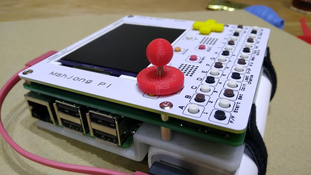 HyperKeyboardPI&Mahjong Pi用十字キー&スティック(STLデータ)