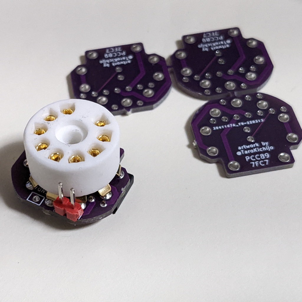 NosPiDAC Tube MT/MTa用 PCC89真空管下駄 実験基板(基板のみ)