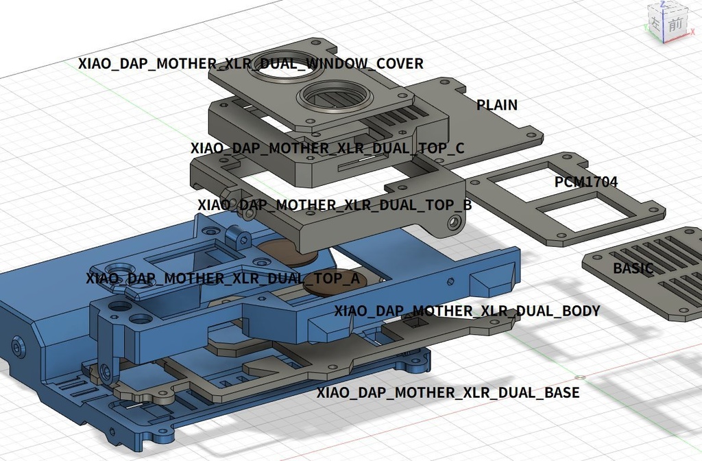 XIAO DAP MOTHER TCXO DUAL 44用ケースデータ(STLデータのみ)