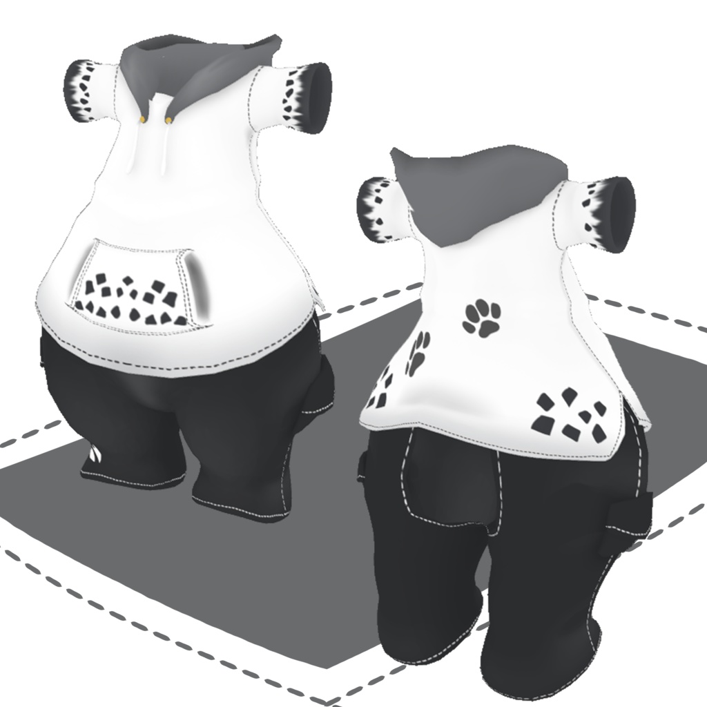 【Newシャラート用服】パーカー風衣装