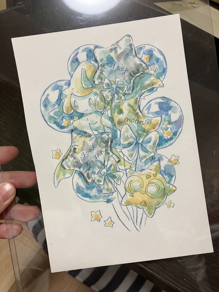 原画　①風船とジラーチ