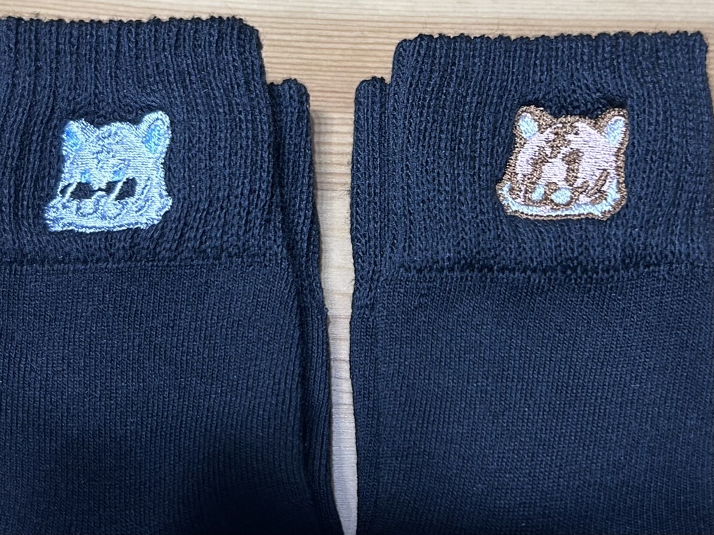 ワンポイント刺繍 靴下