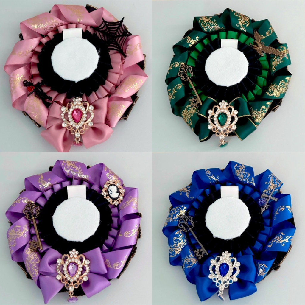 ゴシックロゼット(レッド/ピンク/グリーン/パープル/ブルー)