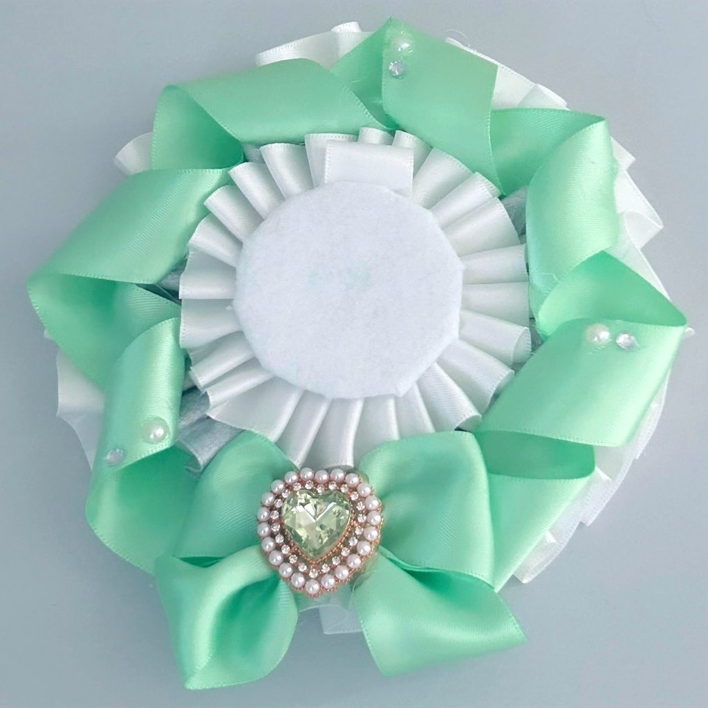 純白ケーキロゼット(グリーン/イエロー/ピンク/パープル/ブルー/ブラック)