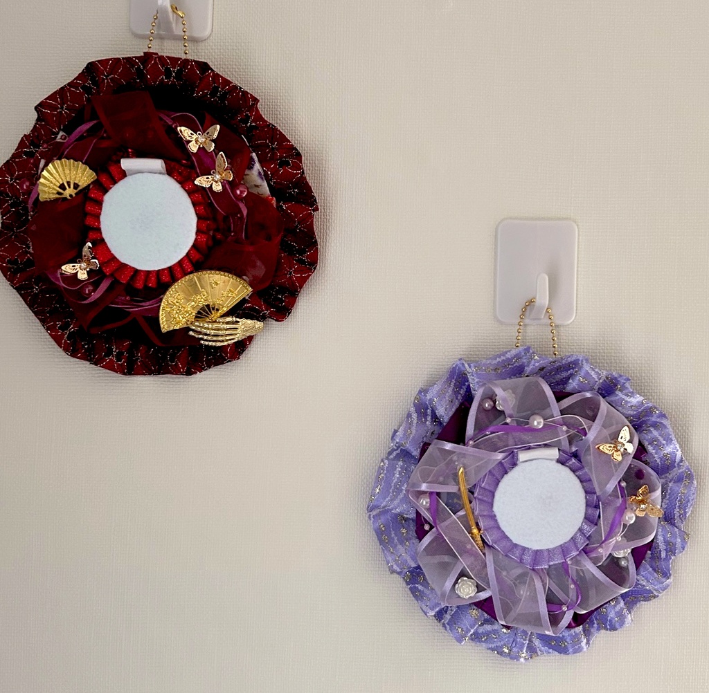 和風ロゼット(レッド/パープル/グリーン/ネイビー)