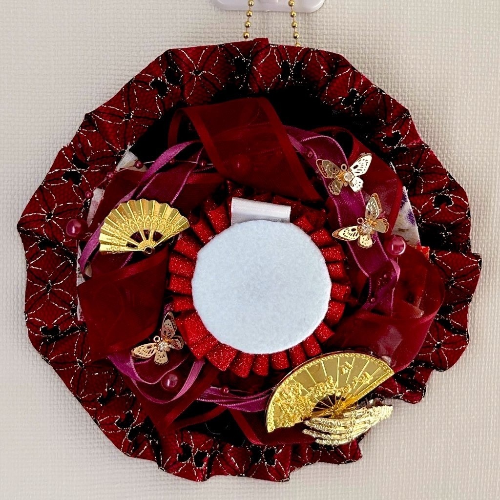 和風ロゼット(レッド/パープル/グリーン/ネイビー)