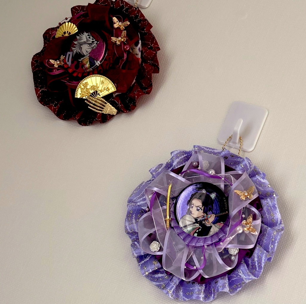 和風ロゼット(レッド/パープル/グリーン/ネイビー)