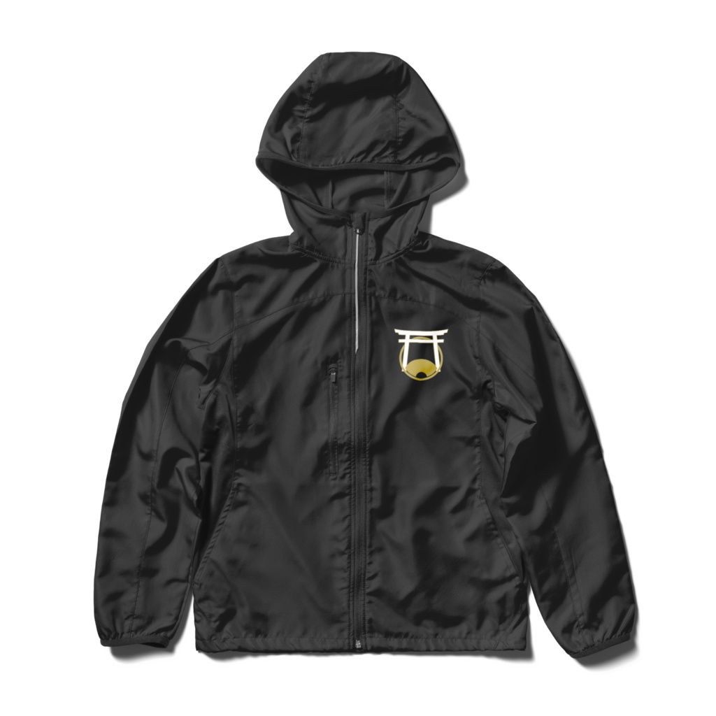 蛇之眼ミヤ　ロゴマーク入りウィンドブレーカー（黒）