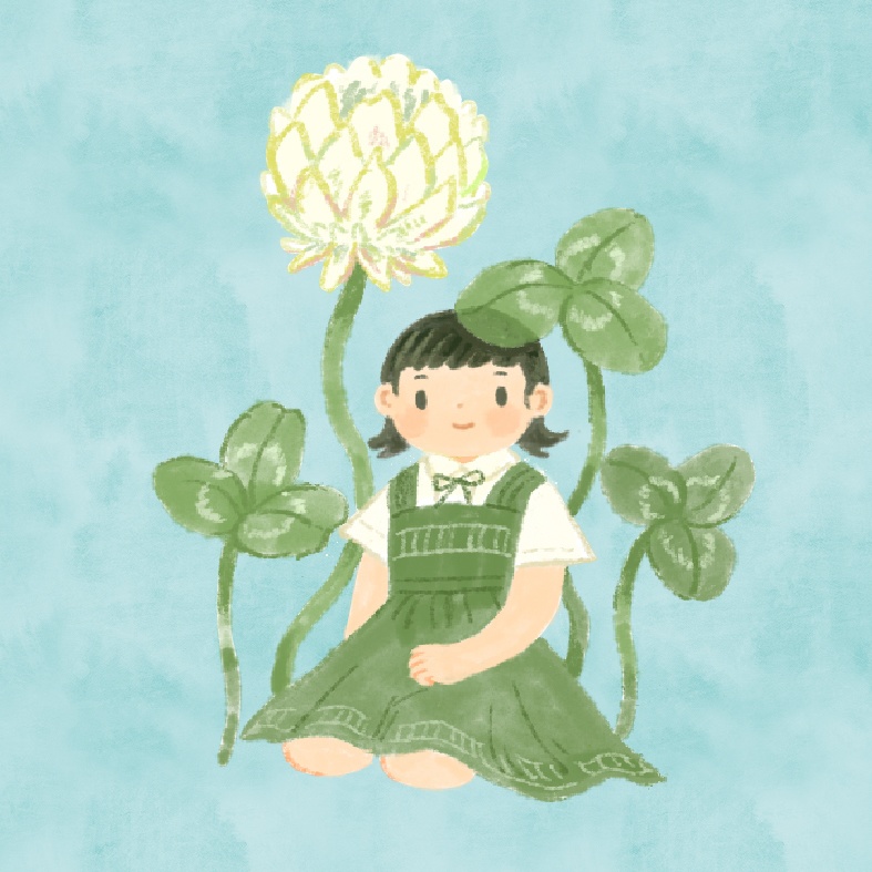 春の草花シール