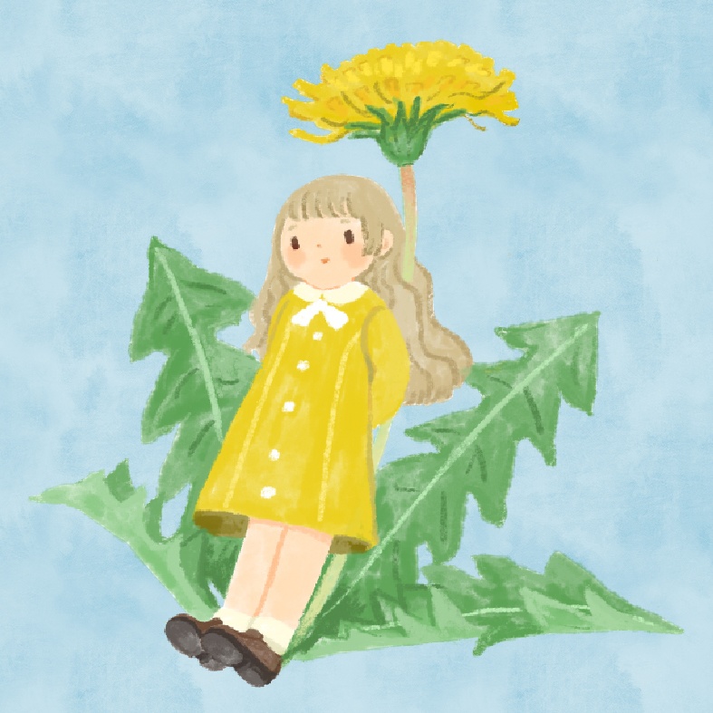 春の草花シール