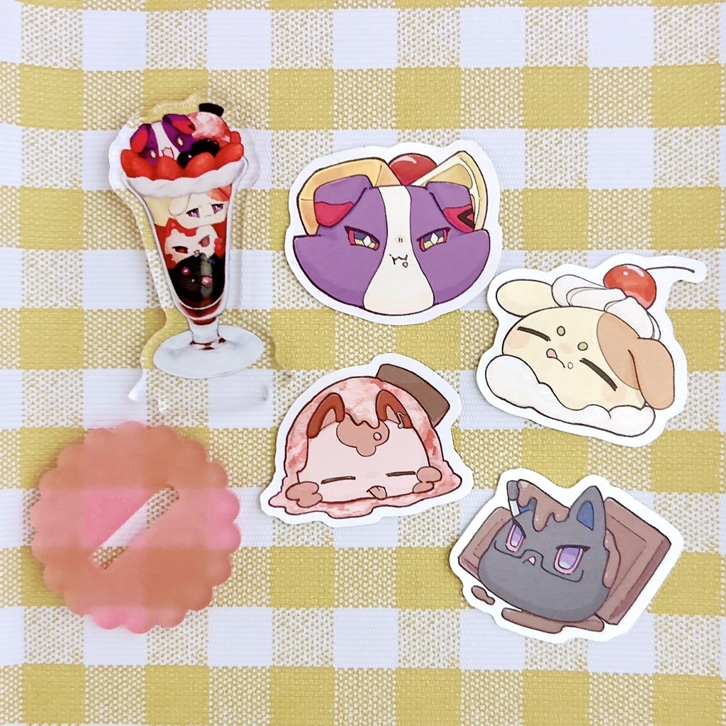 【にじそうさく10】わんにゃくしょんアクスタ＋シールセット