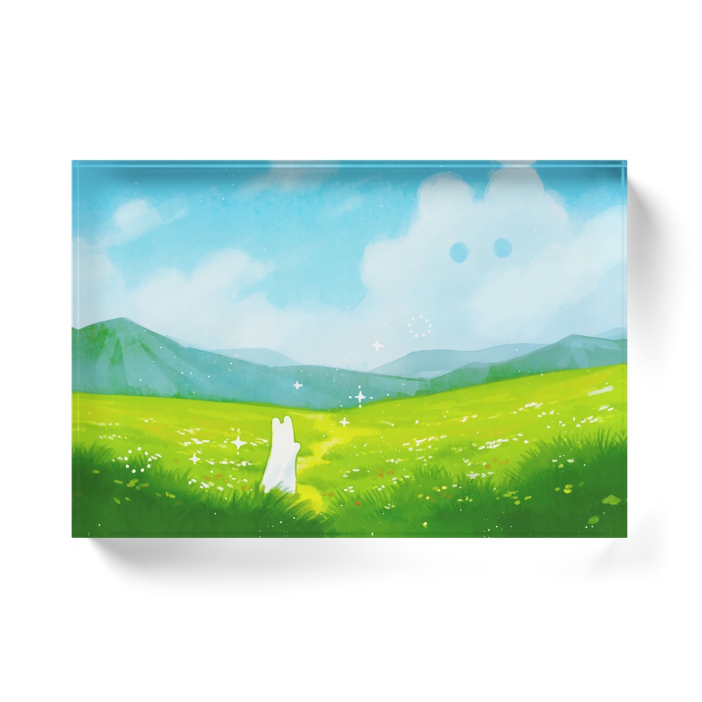 新緑ひるさがり アクリルブロック