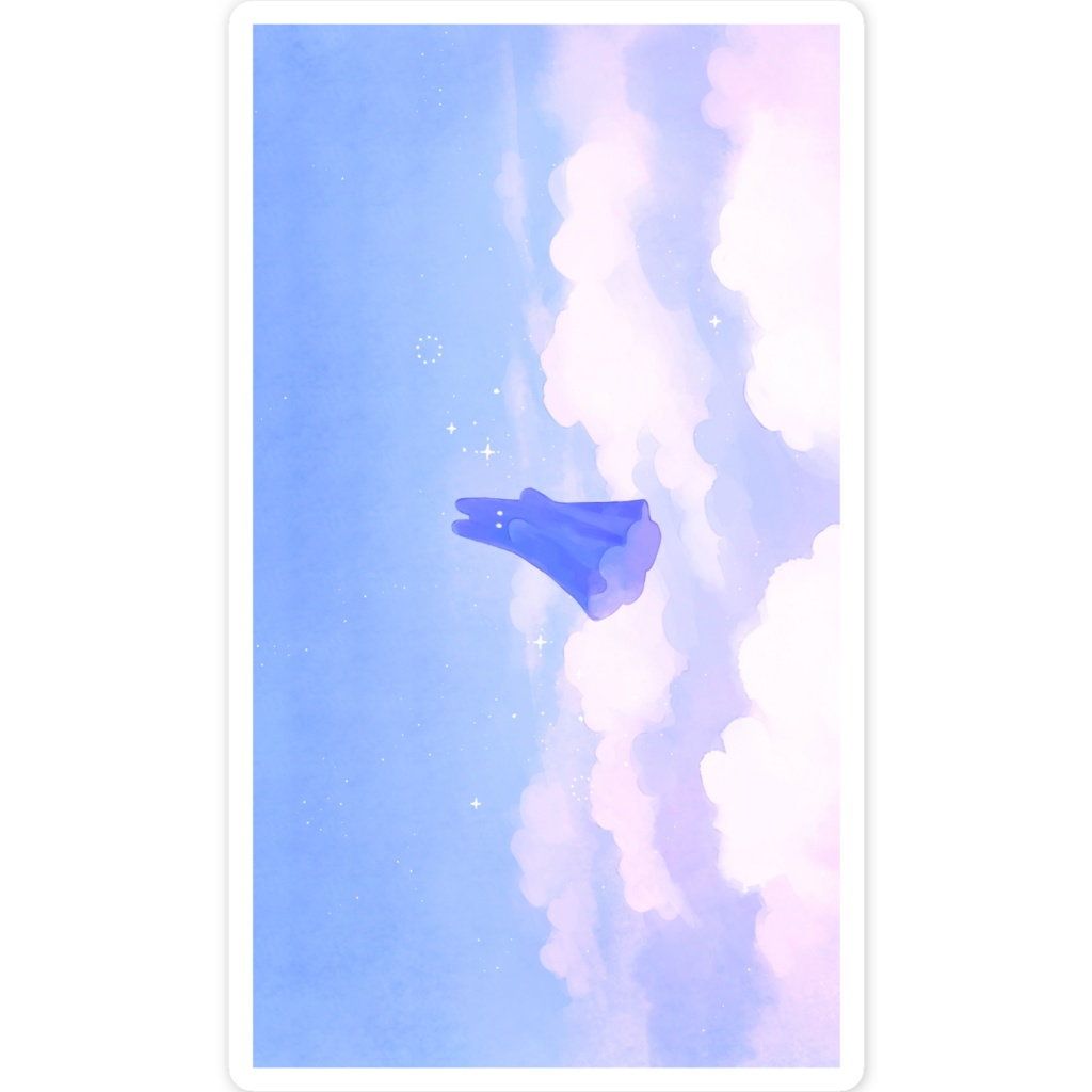 寝起きのくろくも ステッカー