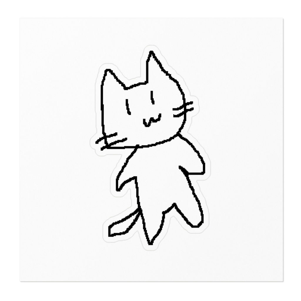 あきかんねこ(中身)のステッカー