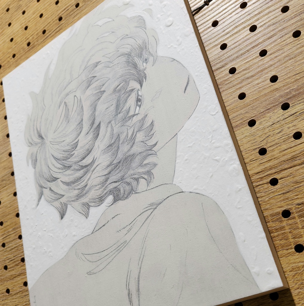 髪に草叢原画「酢漿草」
