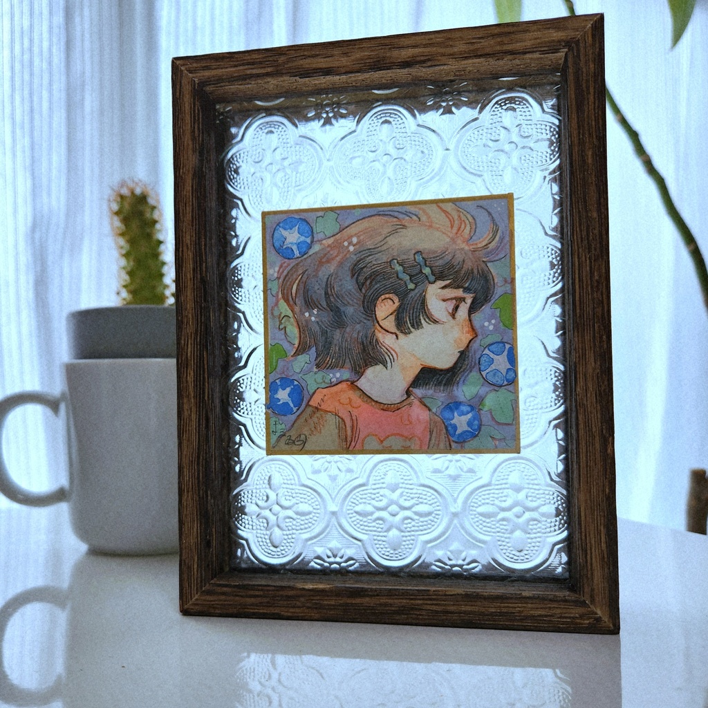 熱の緑原画「透Ⅳ」