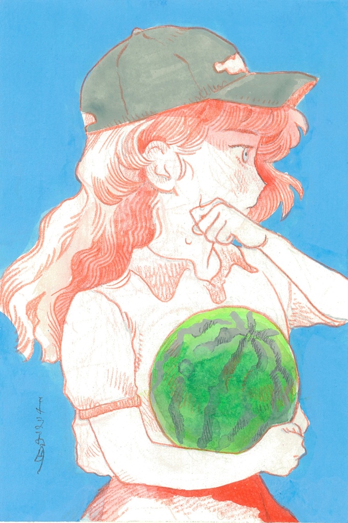 熱の緑原画「熱涙Ⅱ」