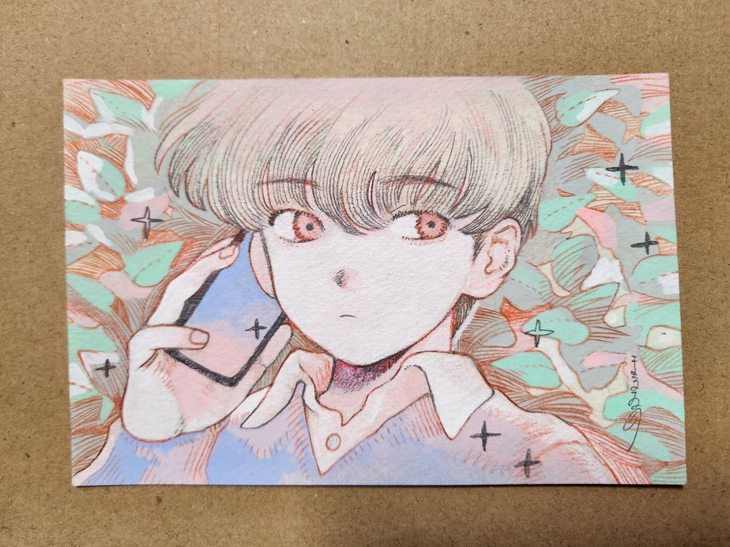 ハガキ原画(電話)