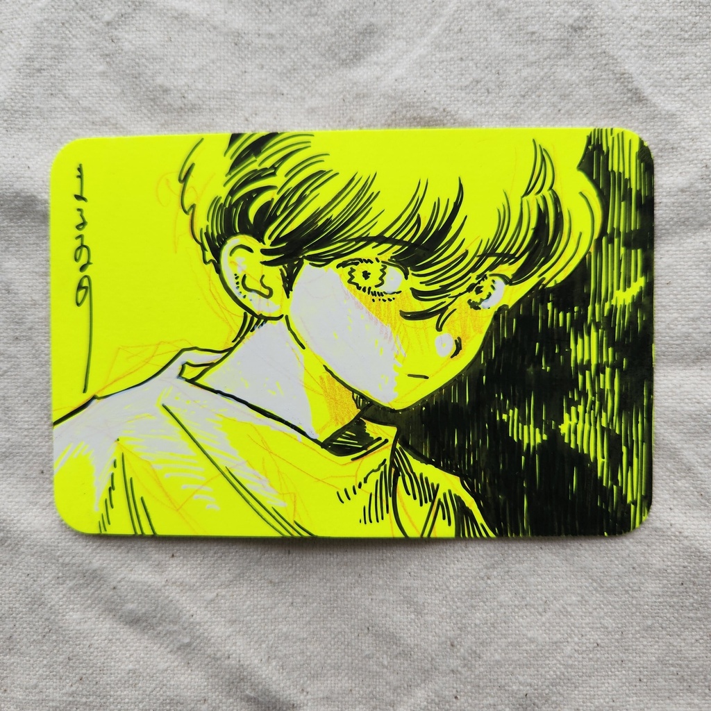 ドローイング原画(蛍光イエロー)