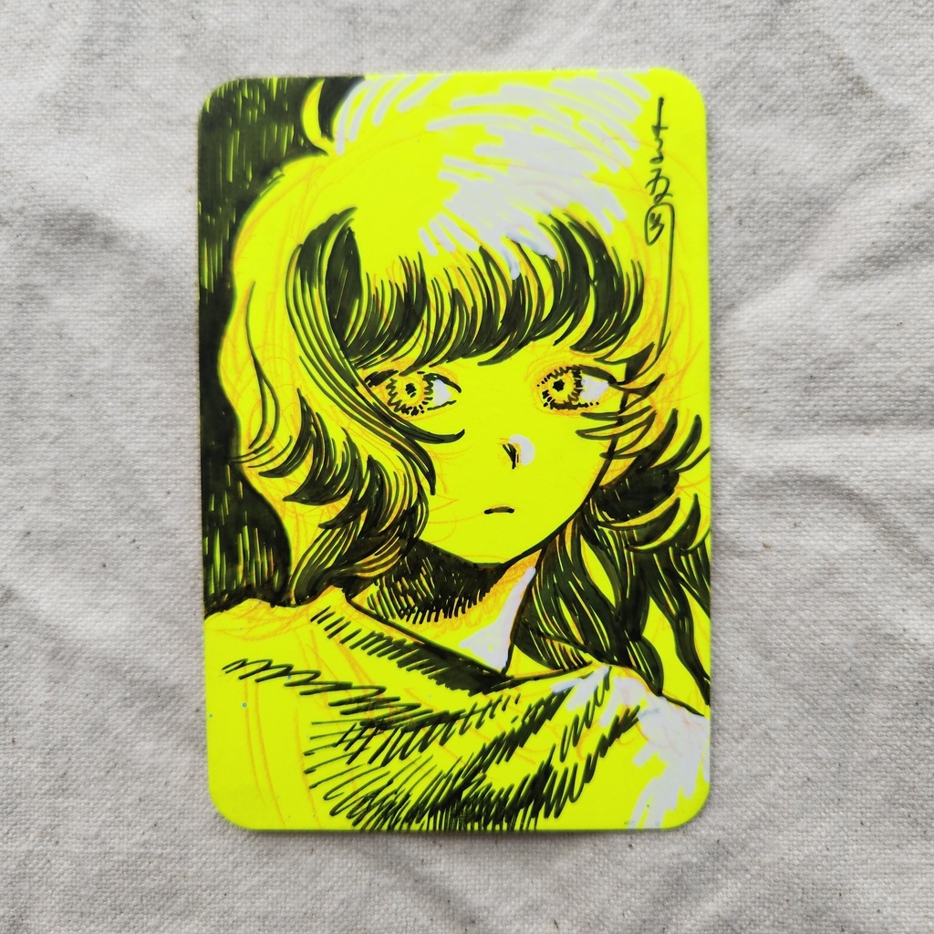 ドローイング原画(蛍光イエロー)