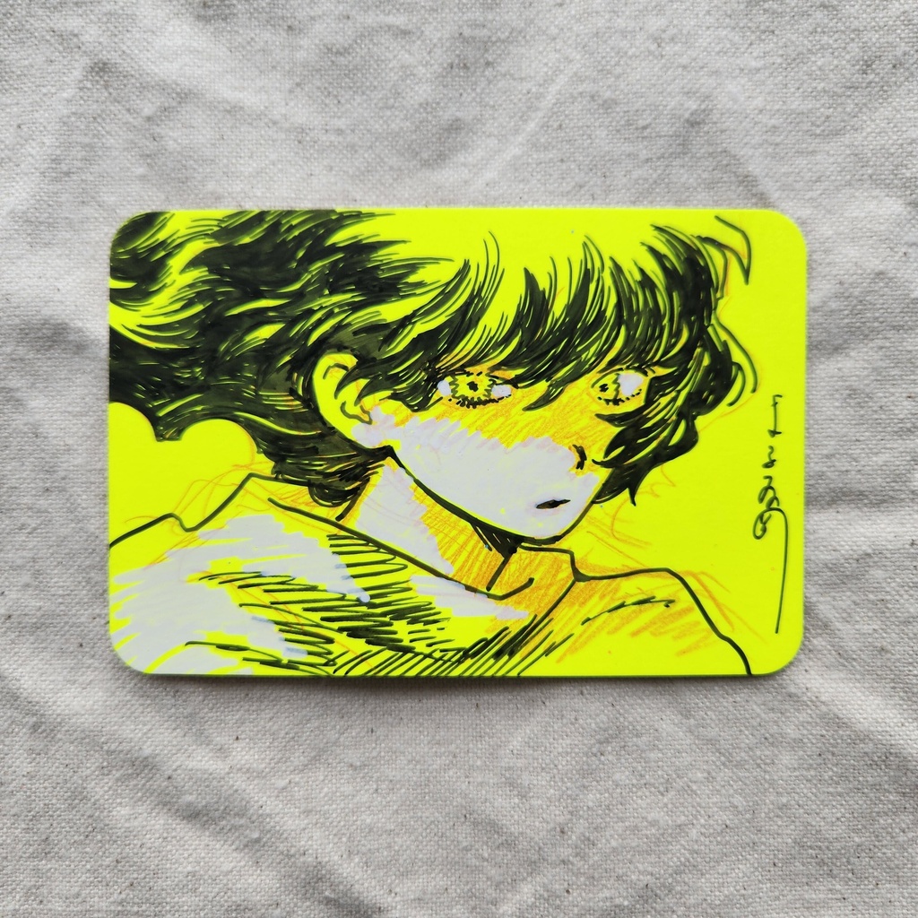 ドローイング原画(蛍光イエロー)