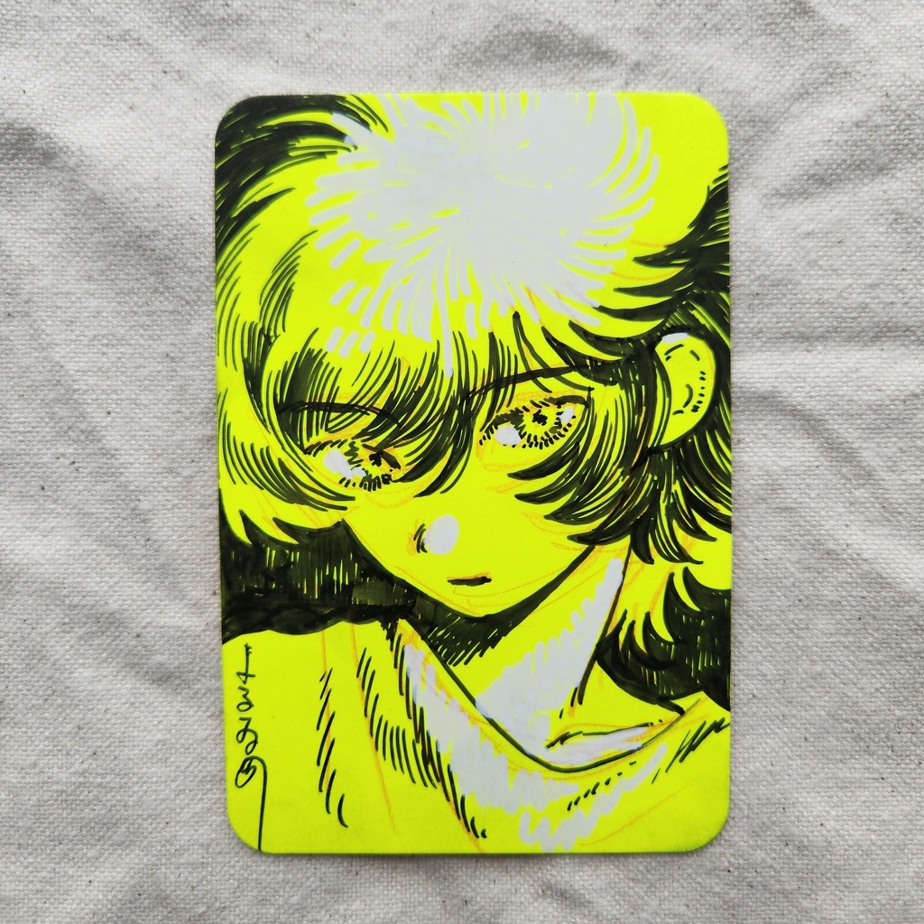 ドローイング原画(蛍光イエロー)