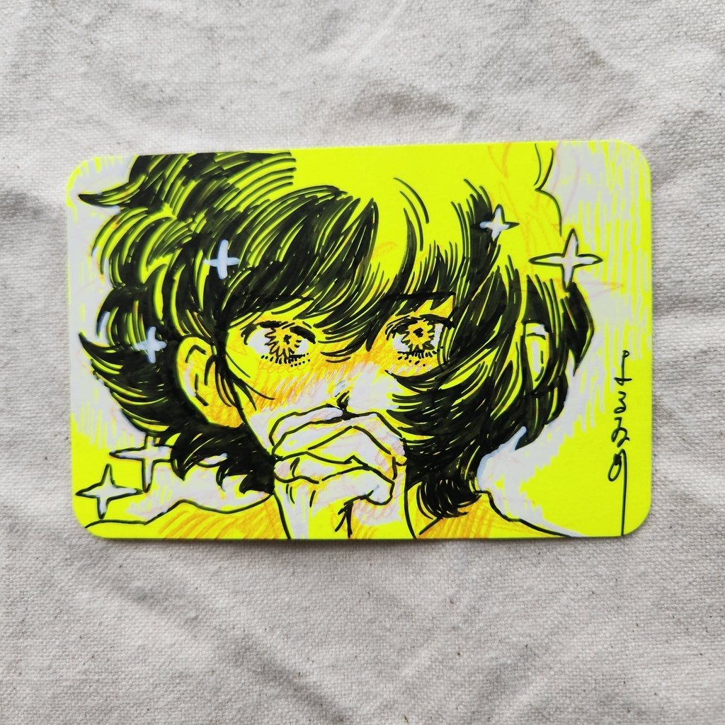 ドローイング原画(蛍光イエロー)
