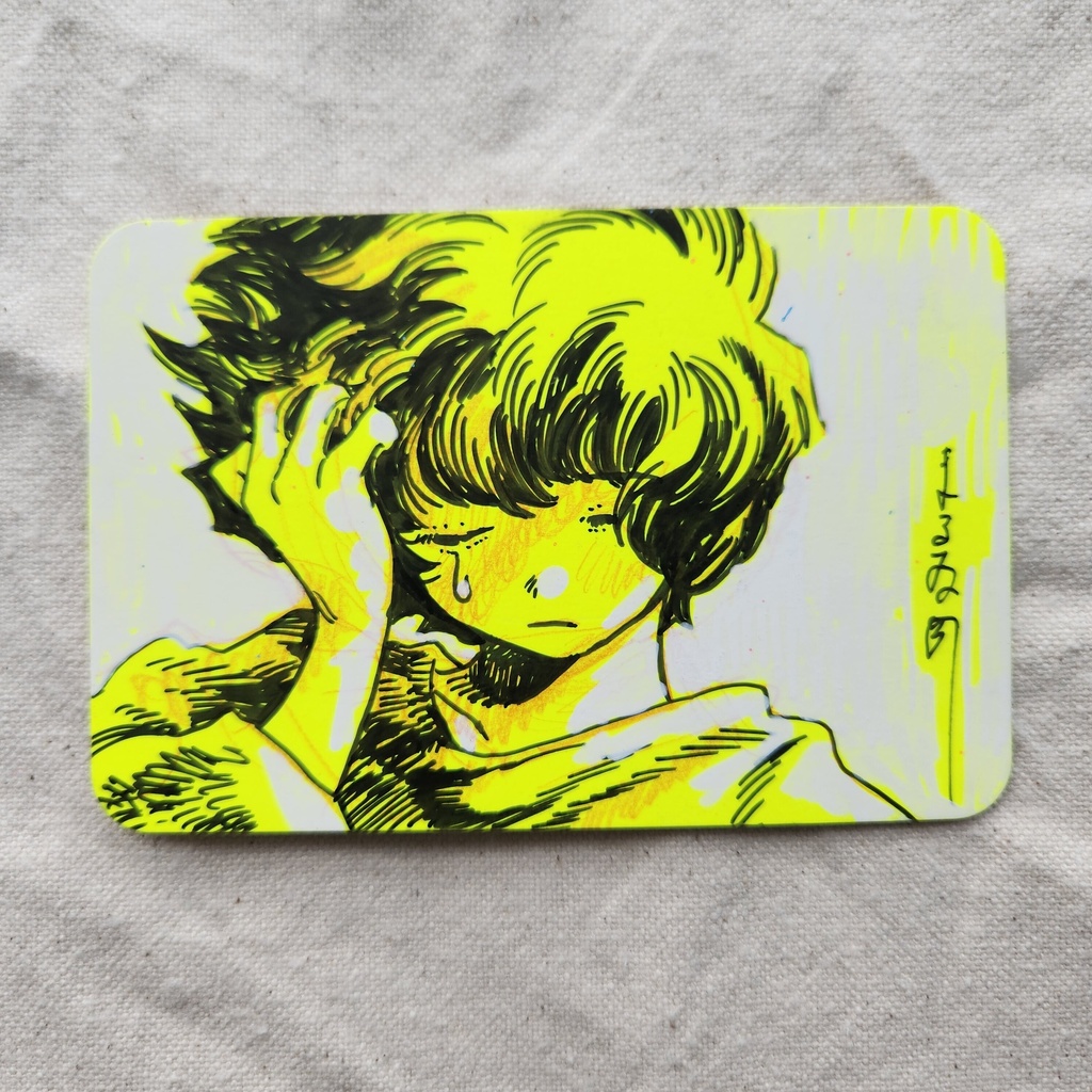 ドローイング原画(蛍光イエロー)