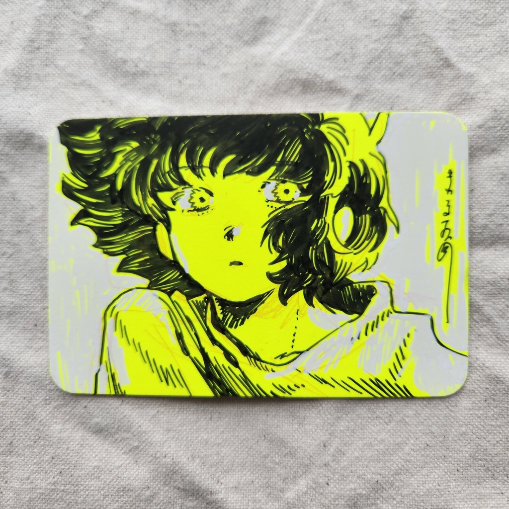 ドローイング原画(蛍光イエロー)