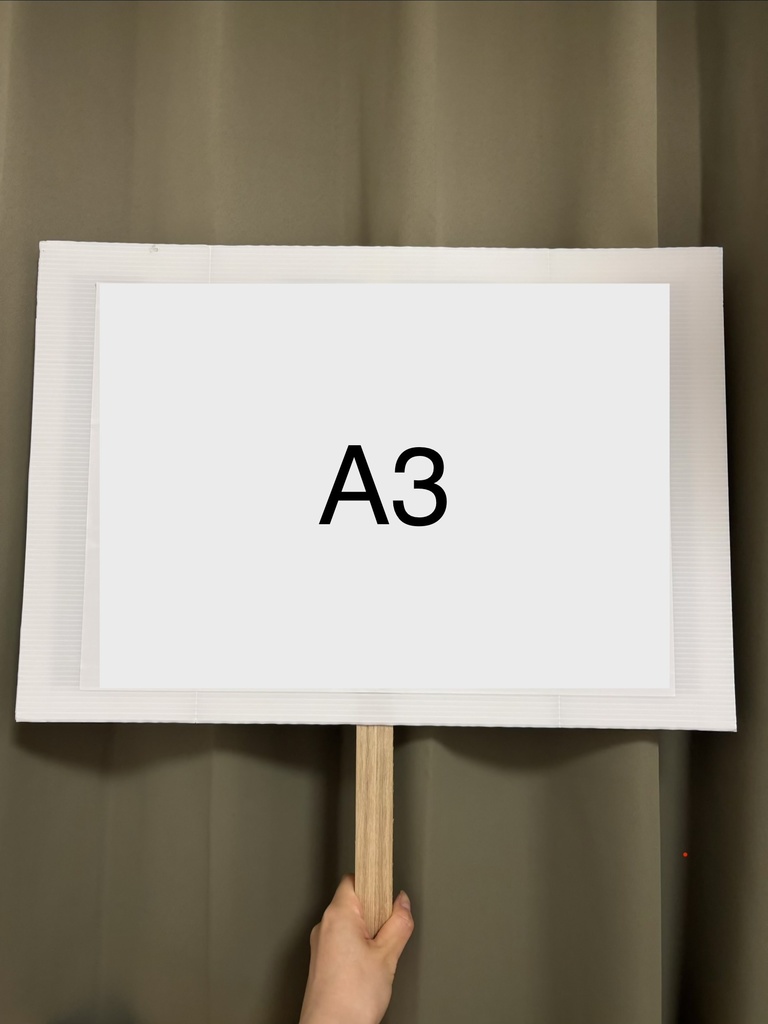 折りたたみプラカード 作り方&パーツカットガイドシート