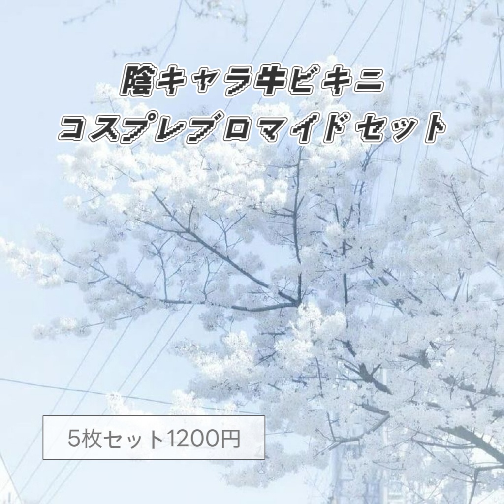 陰キャラ牛ビキニコスプレブロマイドセット