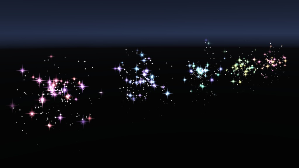 glittery particle effects