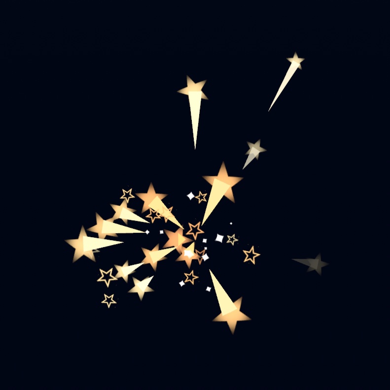 starry particle trail