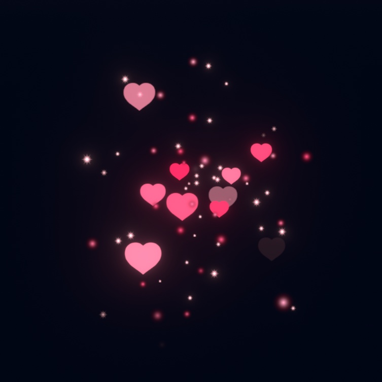 heart particle trail