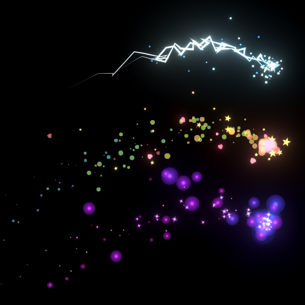 miscellaneous particle trails